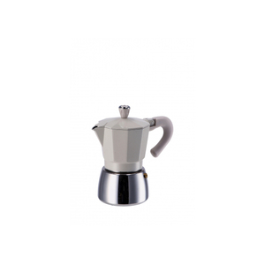 Caffettiera in alluminio grigio tortora da 6 tazze per piani cottura a induzione - Product Image 1