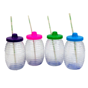1000ml Großhandel Large Clear Candy Transparent Kunden spezifisches mexikanisches Glas Vitro lero <span class=keywords><strong>Plastic</strong></span> Barrel Cup mit Deckel - Product Image 4