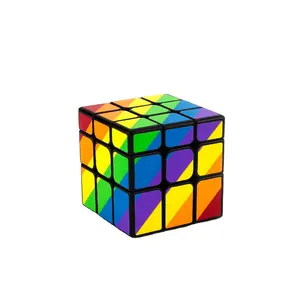 Yongjun YJ Rainbow couleur bord inégal cube couleur 3 couches puzzle cube jouet