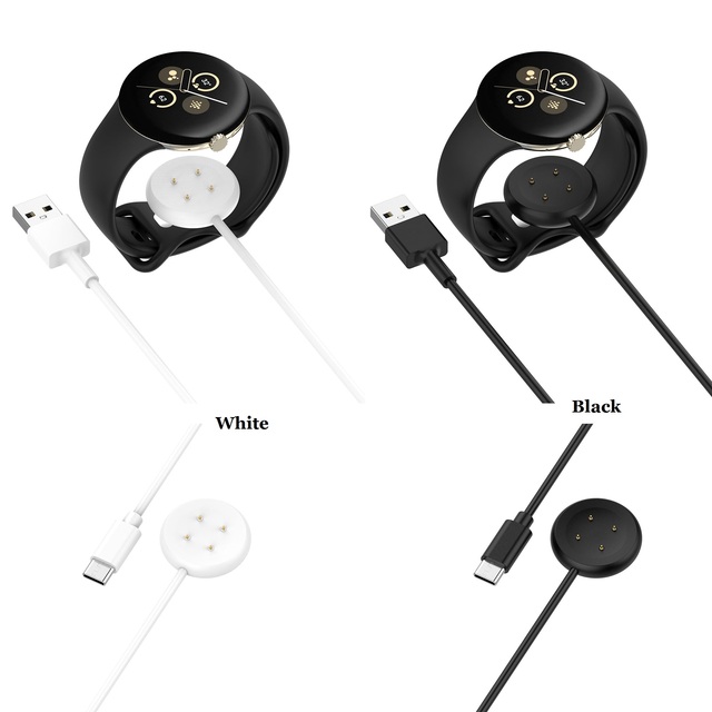 1M USB a Type C Magnetic Fast Charging Cable Watch Charger for Google Pixel Watch 3/2/Fitbit Ace LTE