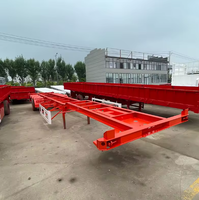 Semi-remorque châssis à 2 essieux de 20 pieds de haute qualité, capacité de charge maximale de 60 tonnes, pneus 12 R22.5, nouvelle vente chaude en provenance de Chine