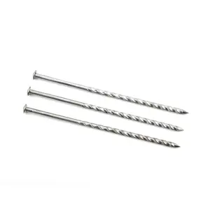 8-Inch Landscape Stakes Spiral Metal Galvanized Landscape Spikes Garden Nails For Artificial Weed Barrier