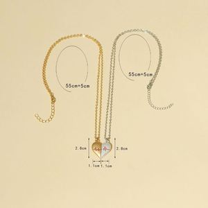 Wholesale Pair of Heart-shaped <b>Couple</b> Gifts Fashion Pendant Suitable for Men and Women to Wear Valentine's Day Gift - Product Image 5