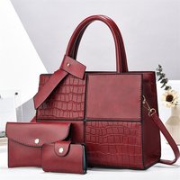 Sacs à main pour femmes 2026 – Sacs de créateur grande capacité avec fermeture éclair, style décontracté, ensemble de trois pièces en cuir PU