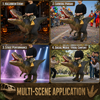 Costume gonflable de dinosaure en gros – Idéal pour défilés d'Halloween, confortable et réutilisable