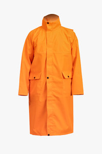 Veste de pluie enduite de PU imperméable coupe-vent respirante haute visibilité avec bandes réfléchissantes pour le camping et les vêtements de travail - Product Image 2