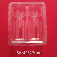Plateau d'emballage jetable en PVC transparent et écologique de 3 millilitres pour petits flacons, idéal pour l'emballage de peptides