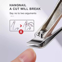 Offre Spéciale 1/2 en 1 ensemble de manucure en acier inoxydable ensemble de coupe-ongles Kit de toilettage outils de coupe-ongles pour la maison
