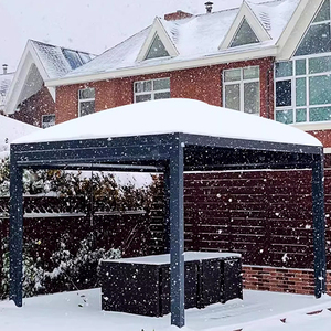 Fabricación personalizada <span class=keywords><strong>3x3</strong></span> 4x4 pérgola de aluminio techo impermeable bioclimático motorizado pérgolas y Gazebos al aire libre con <span class=keywords><strong>cortinas</strong></span> - Product Image 5