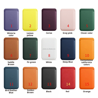 Tempat kartu magnetik kulit Pu asli, dompet kartu magnetik dengan paket Slot kartu untuk Iphone 15 Pro Max