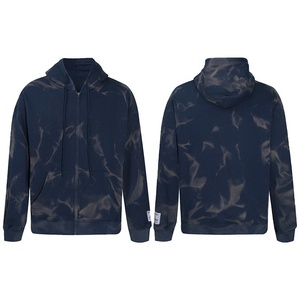 <span class=keywords><strong>Felpe</strong></span> con Cappuccio Vintage da Uomo all'Ingrosso, con Logo Stampato, Slogan, Effetto Lavaggio Enzimatico, Motivo a Onde Irregolari e Cerniera - Product Image 2