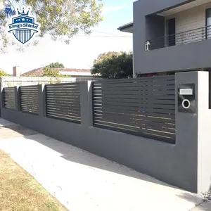 OEM Aluminum Privacy Fence Powder Coating Slat Fence Customized Size Villa Fence Design For Sale