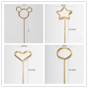 Porte-carte de Place en fil métallique, Clip <span class=keywords><strong>Photo</strong></span> en or de 13 pouces, mémo pour mariage, fête d'anniversaire - Product Image 2