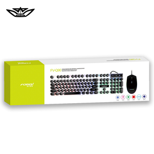 LVKIDRON Bedrade Punk Lichtgevende Set RGB Verlichte 104 Toetsen Kristal Ronde Toetsenkap Waterdichte Gaming Toetsenbord Muis <span class=keywords><strong>Combo</strong></span>'s Op Voorraad - Product Image 6