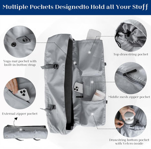 Free sample Sports Yoga Gym <b>Bags</b> for Women with Shoes Compartment Storage Pockets for Yoga Mats Yoga <b>Accessories</b> Large Carry <b>Bag</b> - Product Image 3