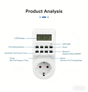 Wattsave 230V 16A Enchufe Digital con Temporizador, Estándar Francés, Ahorro de Energía, Certificado CE, IP22, Garantía de 12 Meses - Product Image 6