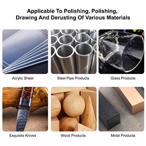 Máquina pulidora de banda de dos estaciones eléctrica para acabado de superficies de metal, acero inoxidable y aluminio - Product Image 5