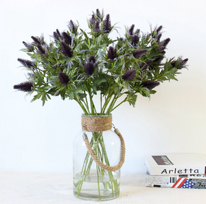 Real Touch Silk Eryngium Flower Artificial Sea Holly Thistle <span class=keywords><strong>Spray</strong></span> Conservado de aspecto natural Ramo DE BODA Navidad - Product Image 2