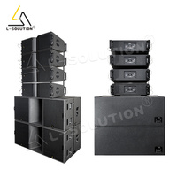 Sistema de Sonido Line Array L-solution de 8 Piezas con 4 Altavoces de 8 Pulgadas y 4 Altavoces de 18 Pulgadas, Pasivo, Neodimio, 700W RMS, Caja Acústica de Madera, Audio de Alta Resolución