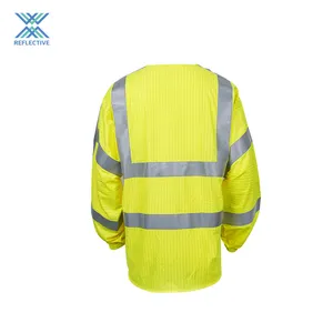 LX Wholesale High Vis Long Sleeve Reflective Safety Vest Men Construction Security Vest Reflective Vest With Logo