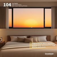 Fenêtres fixes en alliage d'aluminium, profil horizontal de 120 mm, coupe-vent, isolation thermique, réduction du bruit, imperméables