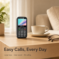 Téléphone portable senior 4G Linux espagnol avec bouton SOS, grand écran 2,8 pouces, double SIM, pour personnes âgées, fourni directement par l'usine