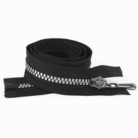 DAWEI Fermeture éclair à glissière ouverte en résine de haute qualité avec curseur autobloquant pour vestes d'uniformes scolaires et vêtements de travail