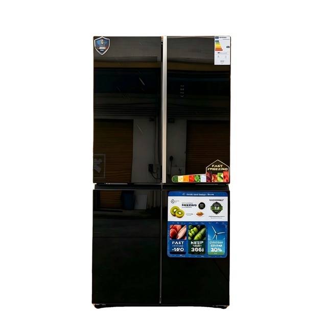 560L Stainless Steel Cross Door 4-Door Frost-Free Refrigerator Smart Control Class Energy Efficiency Inverter Air Cooling