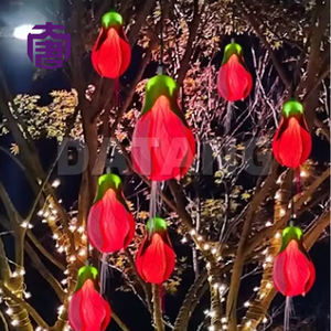 Campana de Viento con Forma de Flor, Lámpara Decorativa LED, Linterna Colgante Colorida para Jardín, Festivales, Navidad, Año Nuevo - Product Image 4
