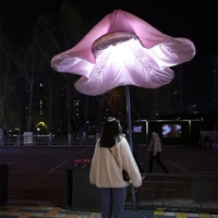 Lampe décorative d'extérieur interactive à induction corporelle, modèle de fleur artificielle à induction aérienne