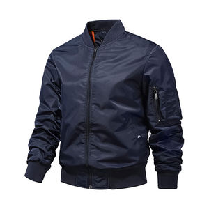 มังงะ Larga chaqueta BOMBER สบายๆสำหรับ hombre ทางการสี Azul CON คอตั้ง servicio - Product Image 3