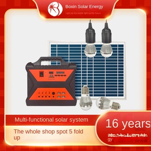 Système d'éclairage solaire domestique 10W avec <span class=keywords><strong>batterie</strong></span> au plomb-acide, onduleur à onde sinusoïdale pure, contrôleur PWM, radio FM MP3 - Product Image 2