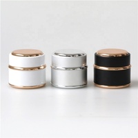 Emballage cosmétique de luxe 15ml 30ml 50ml beurre corporel noir mat pot de crème de luxe vide avec couvercle