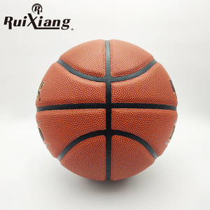 Ruixiang per allenamento Indoor basket personalizzato con Logo stampato Ultra-Fine palla in pelle di gomma in fibra per uso da competizione - Product Image 2