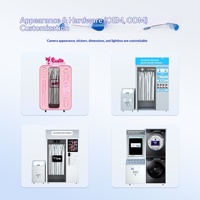Photo Booth Retro Gaya Korea untuk Dua Orang, Kamera Kecantikan Pintar Bertenaga AI, Akrilik, Berkabel, Cocok untuk Pusat Perbelanjaan dan Tempat Wisata