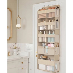 Over The Door Organizer 9 Compartment Foldable Storage <b>Shelf</b> For Closet Bathroom Bedroom With Metal <b>Hooks</b> - Product Image 2