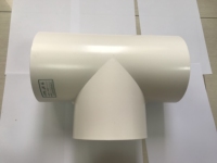 Raccord en T égal en PVC-U Zhongcai DN160*160 blanc, connecteur de tuyau en plastique anti-corrosion haute pression pour l'eau de pêche