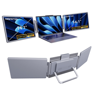 Bán buôn 14 inch xách tay ba màn hình Màn hình mở rộng IPS Bảng điều chỉnh loại kép side-mở rộng máy tính xách tay hiển thị - Product Image 1