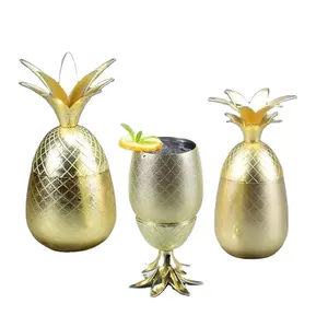 O316 Edelstahl Bier Kupfer Weingläser Barkeeper Bar Zubehör Mini Trinkbecher Tassen Ananas Cocktail Cup