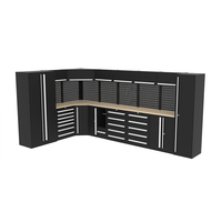Armoire à outils en acier galvanisé robuste JZD, système de rangement modulaire pour garage et atelier, capacité de charge de 500 kg et serrure à clé