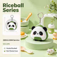 Porte-clés en peluche Panda Riceball, adorable breloque animal Onigiri