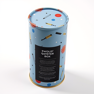 Boîtes cylindriques en carton noir personnalisées, emballage luxueux en tube de papier pour cadeaux, cosmétiques, bijoux, flacons de parfum, mariage, fête - Product Image 4