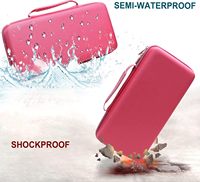 Shockproof Hard Shell Keyboard Carrying Case, Portable Storage Box with Inner Mesh Compartments and Secure Strap