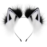 Serre-tête en peluche pour cosplay, oreilles de chat, oreilles de loup, oreilles de renard, en fausse fourrure, style anime, adorables