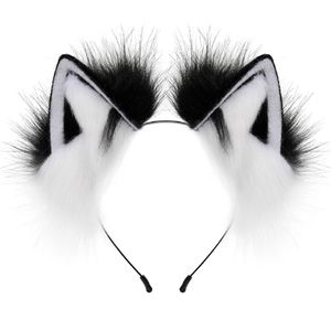 Головной убор аниме плюшевый Косплей кошачьи уши прекрасный искусственный мех Волк уши лиса повязка на голову кошачьи уши повязка на голову - Product Image 2