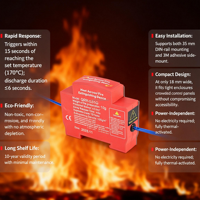 Extincteur automatique à aérosol en polypropylène pour usine de batteries au lithium, système d'extinction d'incendie automatique ISO 7165