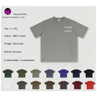 Kaos Oversize 235g 100% Katun dengan Logo Custom, Kerah O-Neck, Gaya Streetwear, Sampel Cepat, Bahan Tebal, Lembut, dan Bernapas, Atasan Kasual
