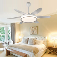 Plafonnier moderne simple pour la maison et la chambre à manger 48 pouces avec télécommande ventilateur à faible bruit avec kit d'éclairage