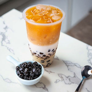 Venta al por mayor caliente té de burbujas ingredientes negro blanco ámbar marrón azúcar tapioca perlas en bolsa embalaje - Product Image 3