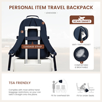 Sac à dos pour ordinateur portable LOVEVOOK 15,6 pouces avec porte-gobelet, imperméable, pour le travail, les voyages d'affaires, antivol, en polyester, style décontracté, sac à main